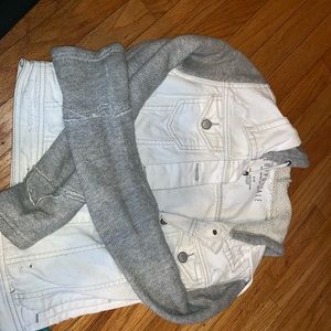 Aeropostale Jean jacket with knitted hood